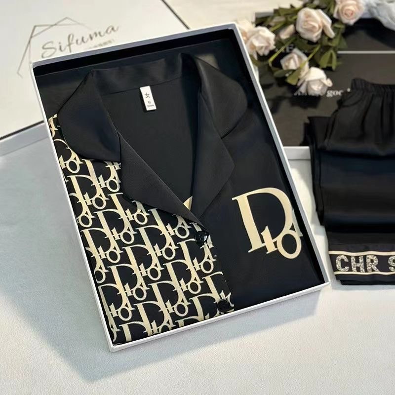 Dior Oblique Silk Pajama Set