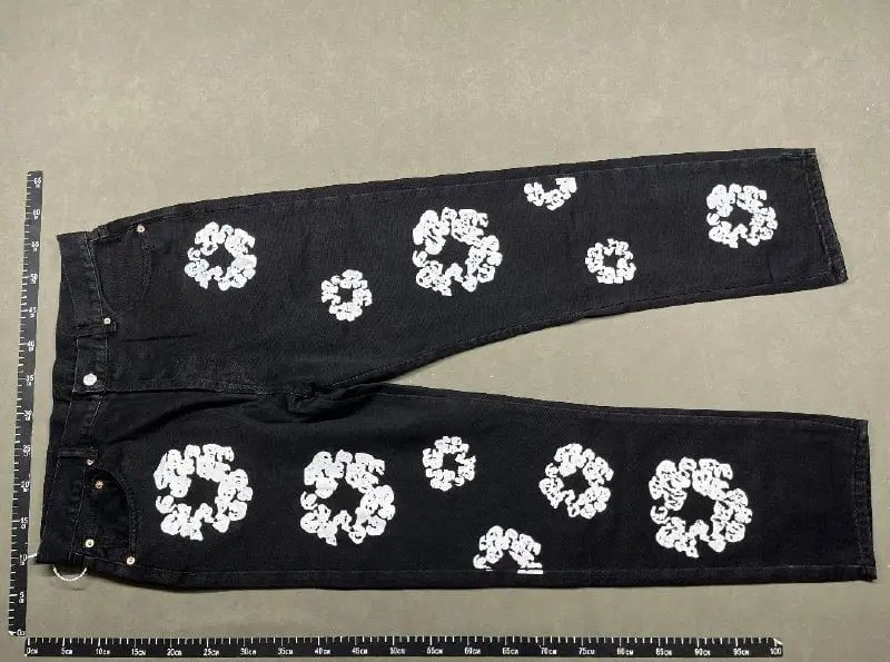 Floral Print Denim Pants [15 styles]
