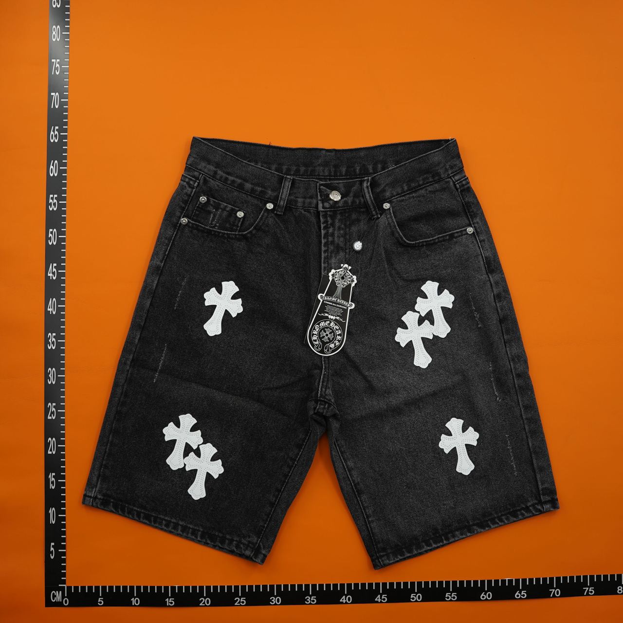 Chrome Hearts Cross Print Denim Shorts [24 styles]