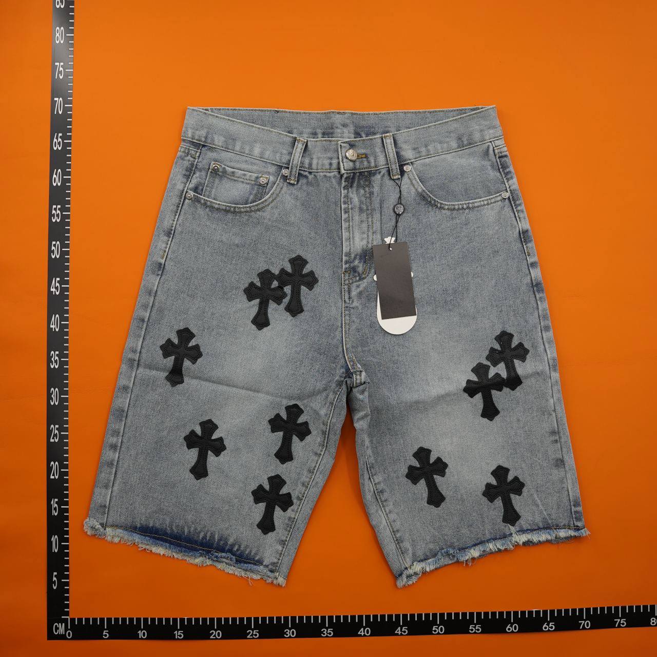 Chrome Hearts Cross Print Denim Shorts [24 styles]