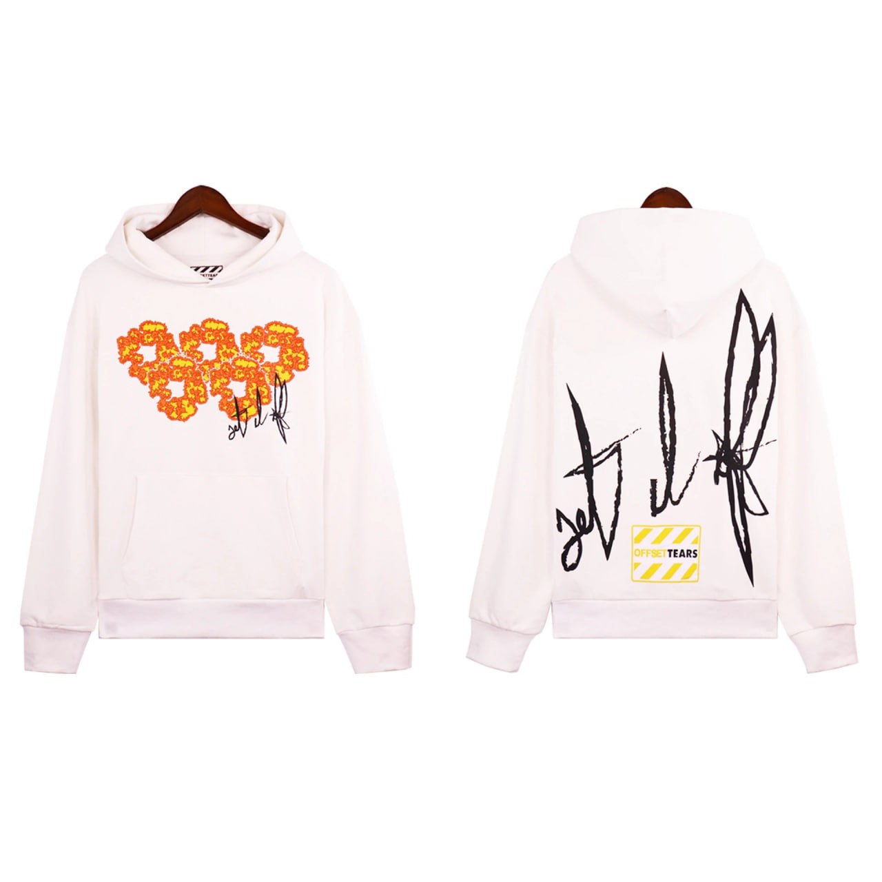 Offset Tears Flame Heart Hoodie [5 styles]
