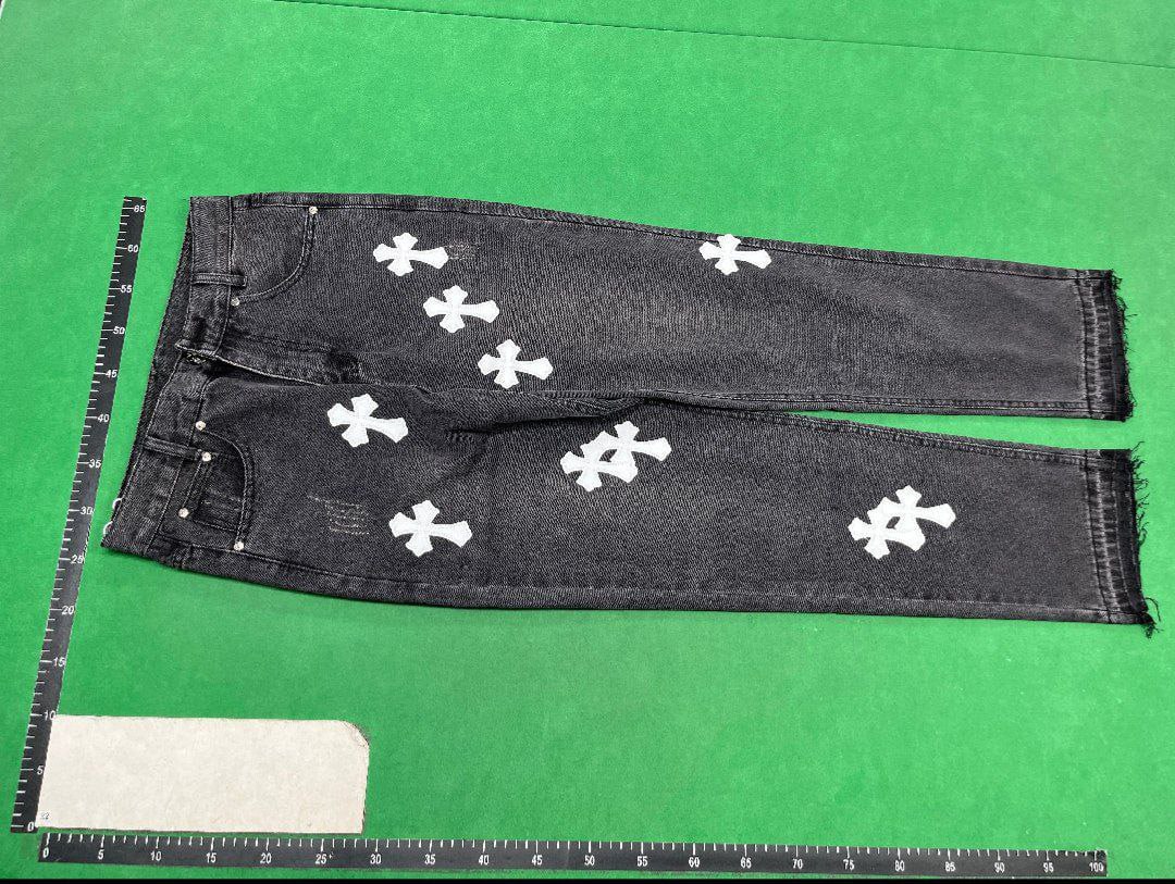 Chrome Hearts Cross Patch Denim Jeans