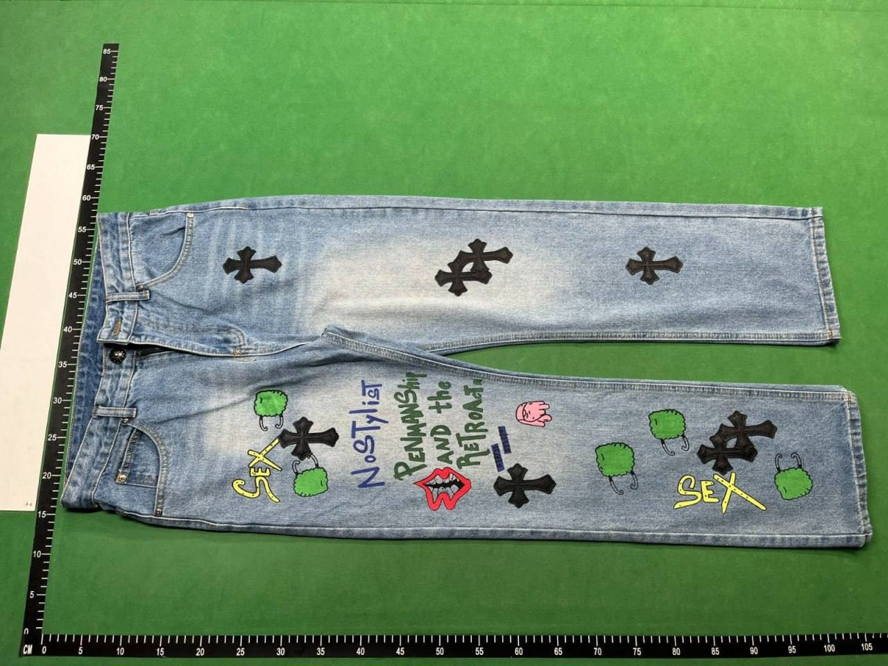 Chrome Hearts Cross Patch Denim Jeans